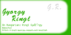 gyorgy ringl business card